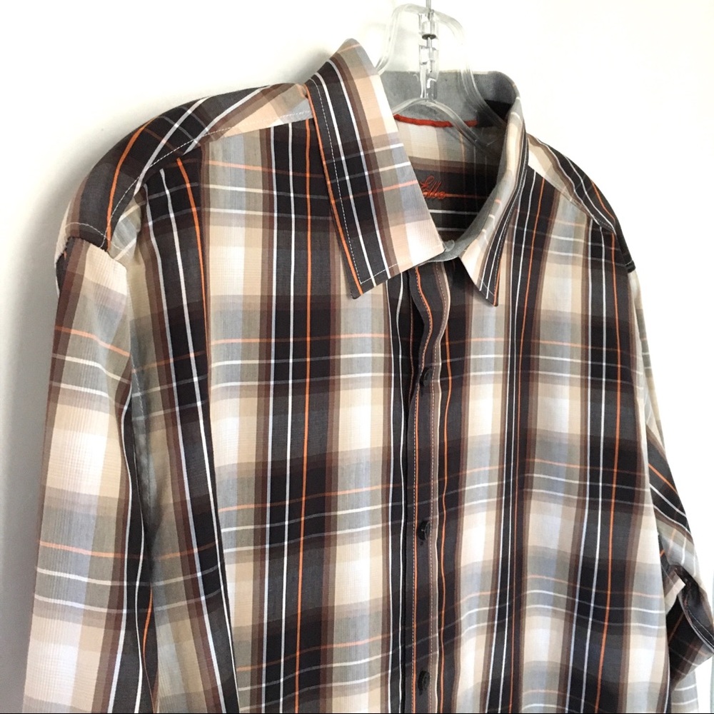 Tasso Elba Mens Long Sleeve Shirt Sz L 16-16 1/2